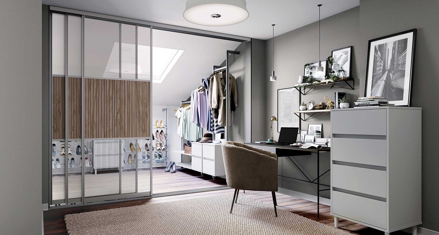 Signature 3D 3 Panel Clear Glass Light Striped Dove Grey Frame S13 Cropped New (1)