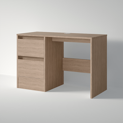 Desk with double 450mm drawer tower