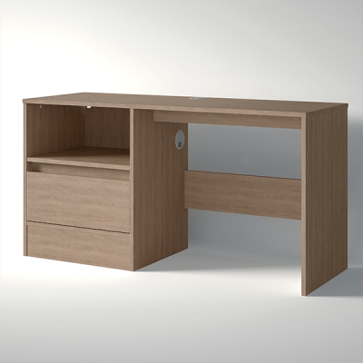 Desk with single 600mm drawer tower